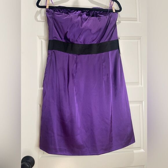 NWT Express Y2K purple strapless mini dress size 12 - Picture 4 of 5